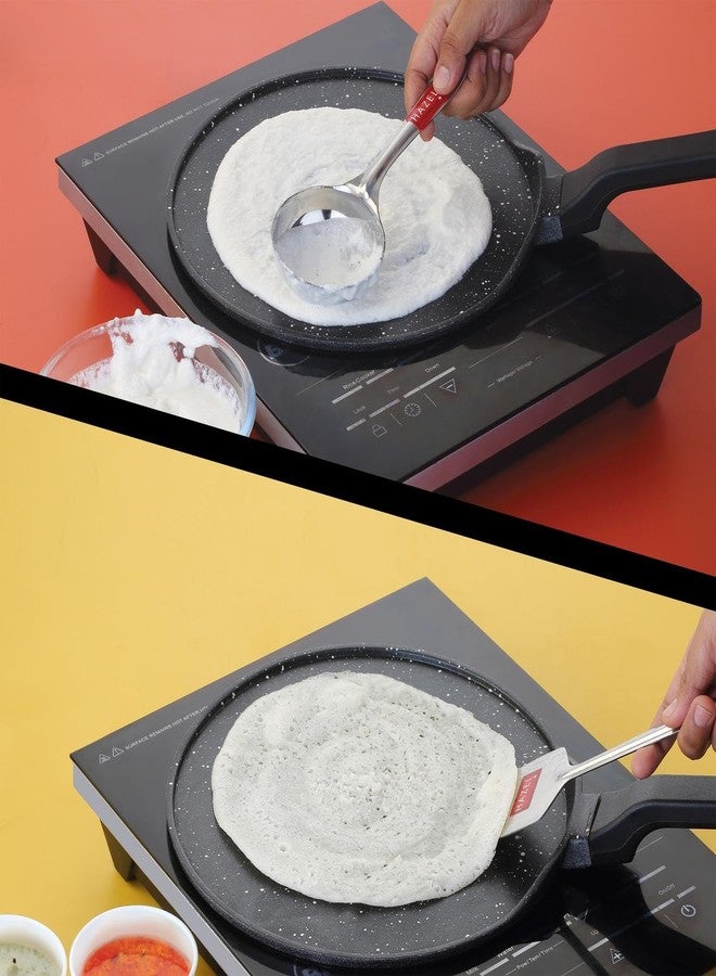 هايزل مغرفة وملعقة من الفولاذ المقاوم للصدأ من هازل | طقم أدوات مطبخ من قطعتين | أداة تقليب الخبز وأداة طهي | أدوات متينة ومقاومة للصدأ للاستخدام اليومي - Image 2